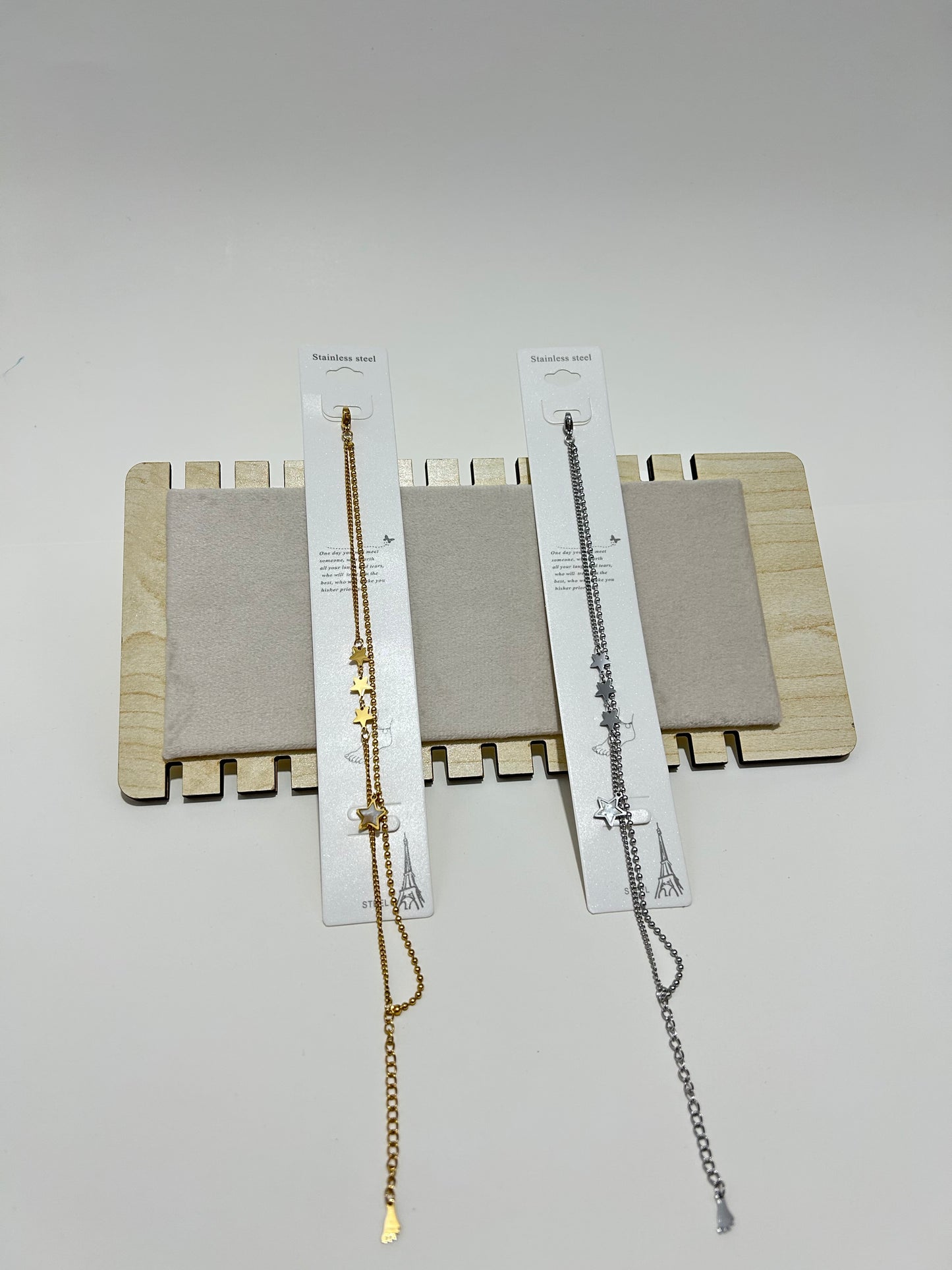 Yıldız Figürlü Paslanmaz Çelik Halhal – Altın & Gümüş Renk