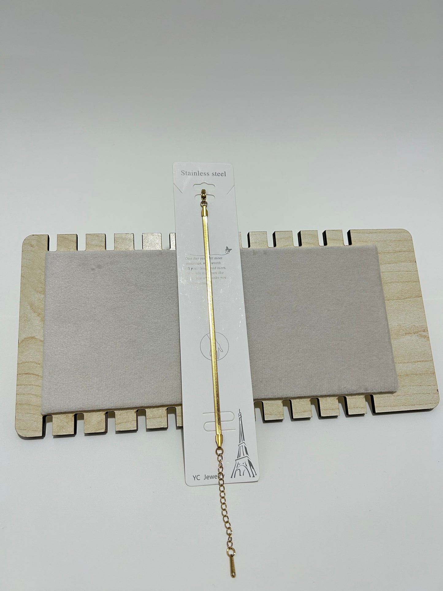 Altın İtalyan Ezme Paslanmaz Çelik Bileklik